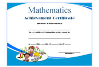 Math Achievement Certificate Template 2