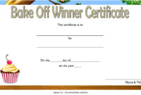 Bake Off Certificate Template 2