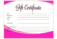Beauty Salon Gift Certificate 5