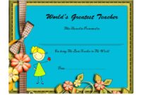 Best Teacher Certificate Template 10