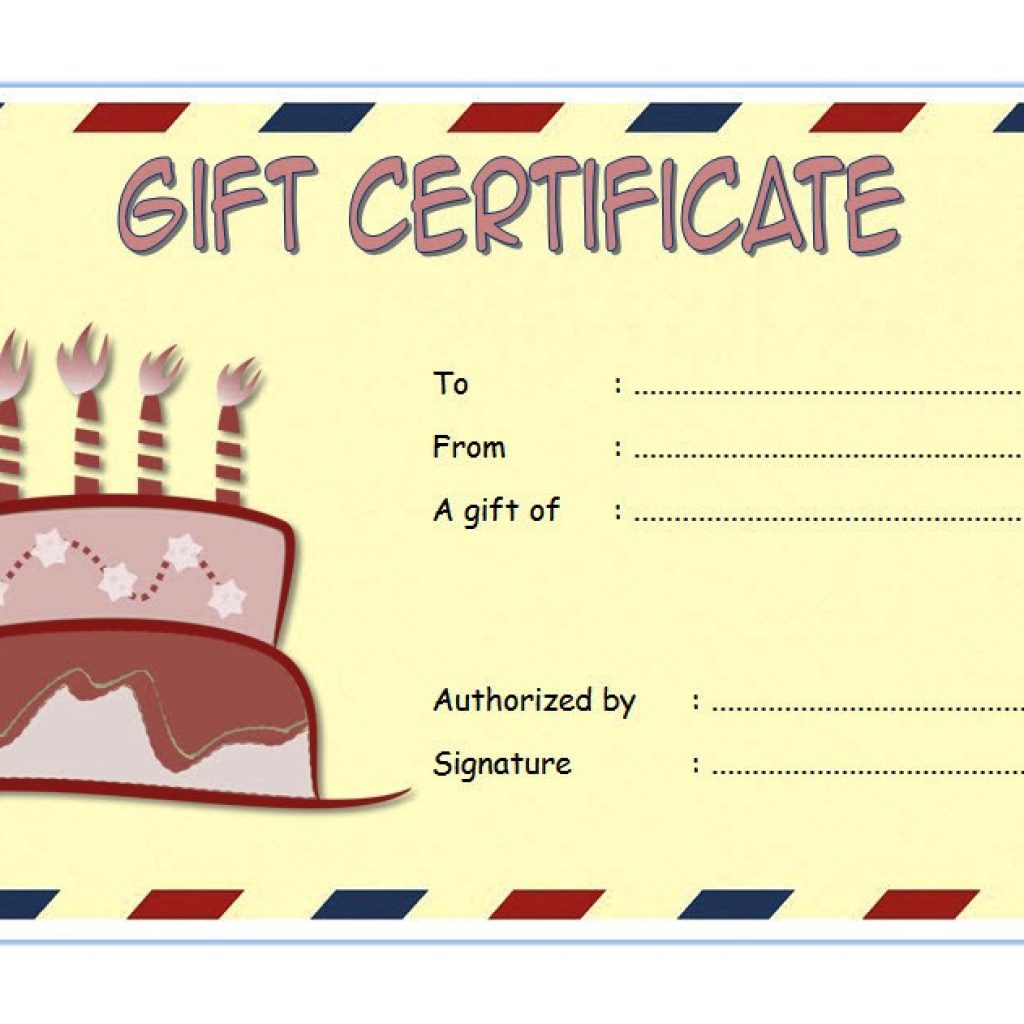 Happy Birthday Gift Certificate 7+ Template Ideas in 2020