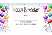 Happy Birthday Gift Certificate 4