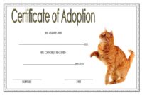 Cat Adoption Certificate Template 1