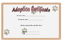 Cat Adoption Certificate Template 7