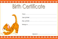 Cat Birth Certificate Template 8
