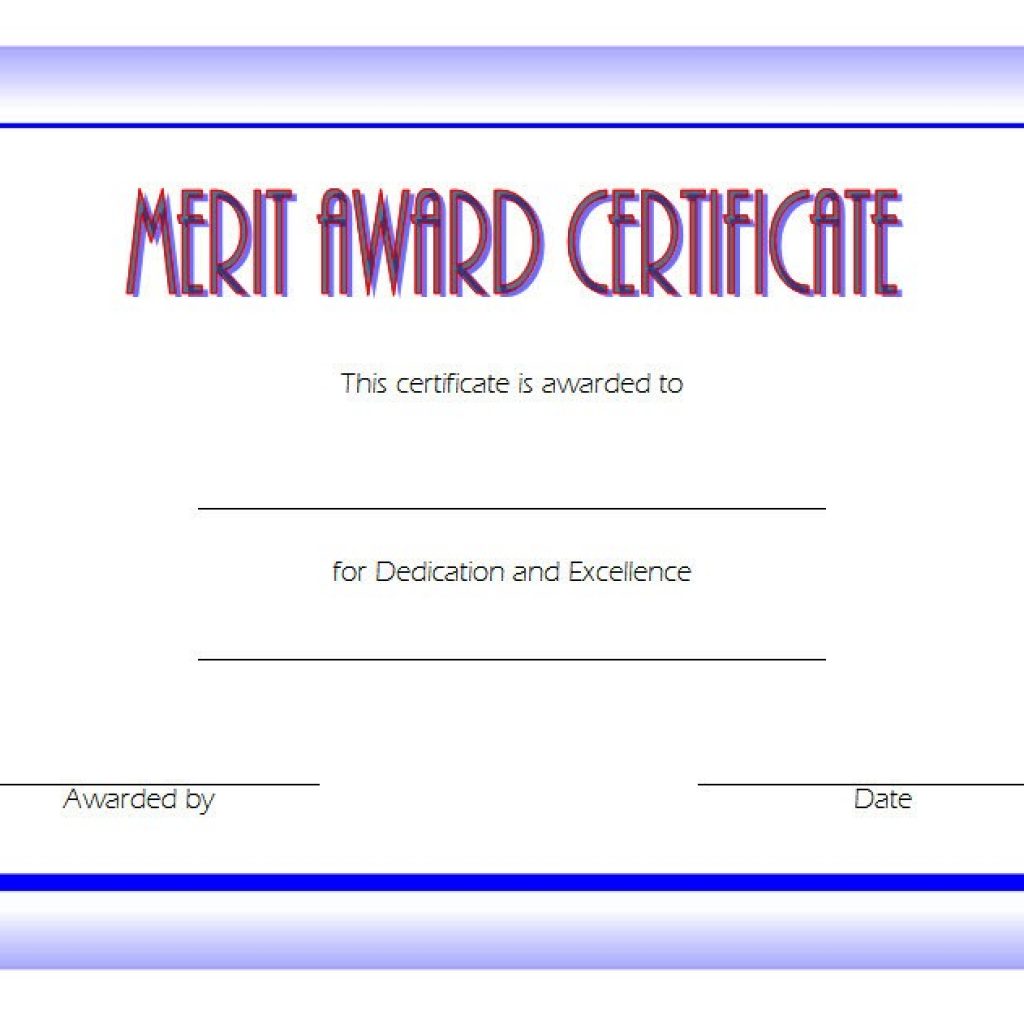 Merit Award Certificate Templates FREE (10+ Best Ideas)