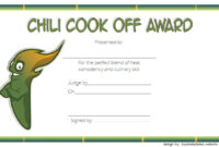 Chili Cook Off Certificate Template 1