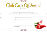Chili Cook Off Certificate Template 4