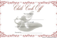 Chili Cook Off Certificate Template 8