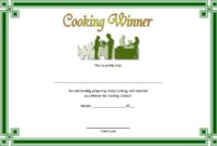 Cooking Competition Certificate Template 3
