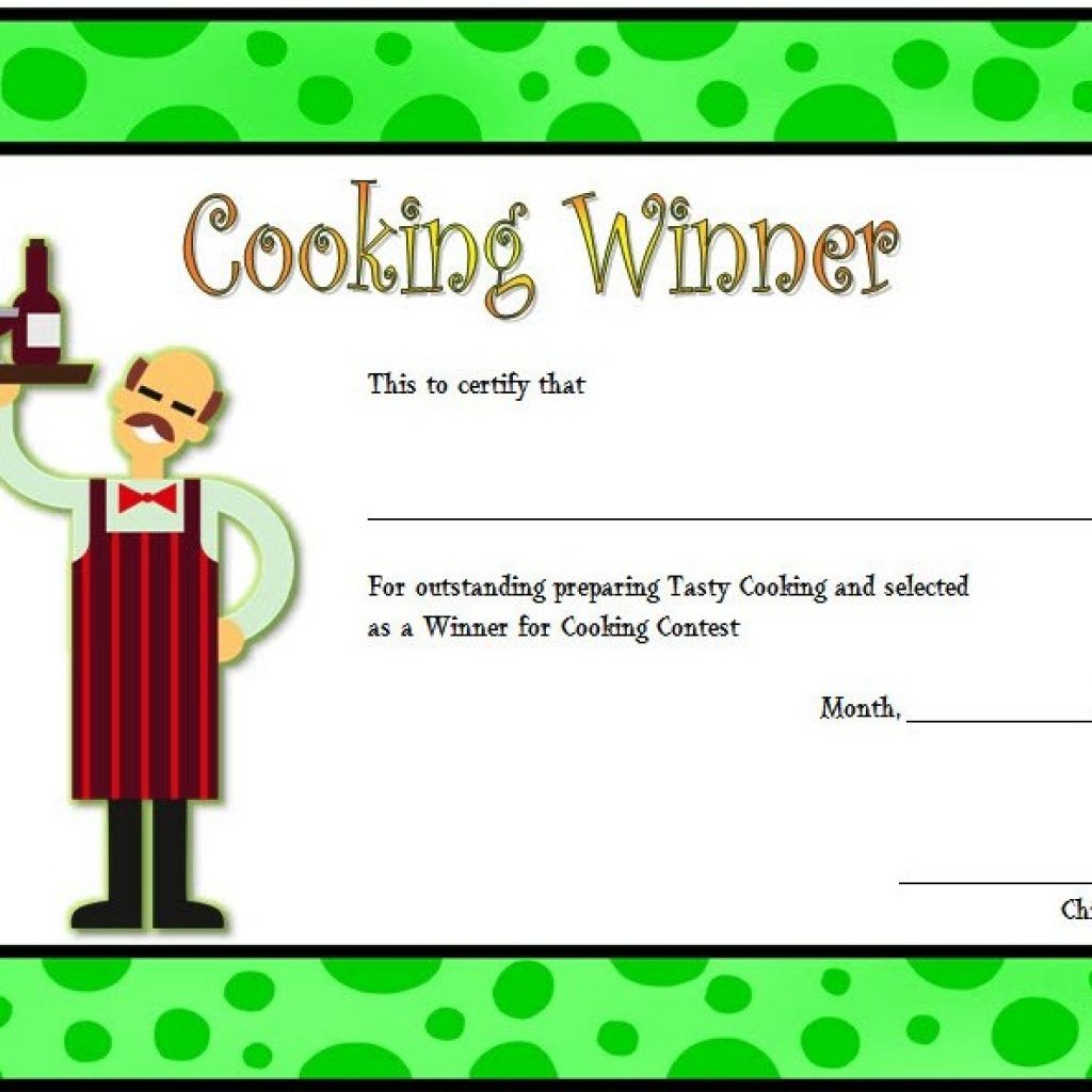 Cooking Competition Certificate Templates The 7 Best Ideas