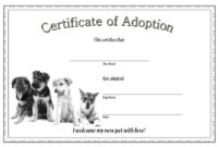 Dog Adoption Certificate Template 1