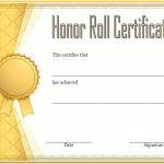 Editable Honor Roll Certificate Template 7 | Paddle Certificate