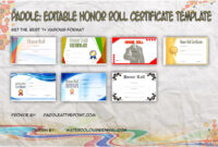 Editable Honor Roll Certificate Templates by Paddle