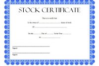 Editable Stock Certificate Template 2