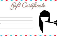 Hair Salon Gift Certificate Template 1
