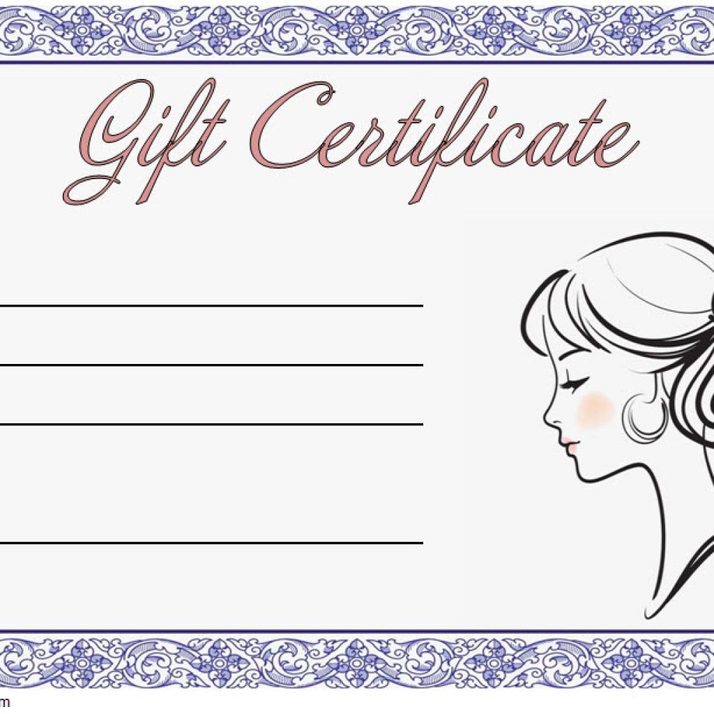 Hair Salon Gift Certificate Templates 8 Great Ideas