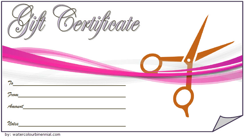 Hair Salon Gift Certificate Templates 8  Great Ideas