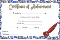 Handwriting Award Certificate Printable 5