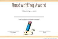 Handwriting Award Certificate Printable 8