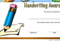 Handwriting Award Certificate Printable 9
