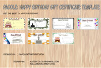 Happy Birthday Gift Certificate Templates Paddle