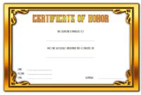 Honor Award Certificate Template 4
