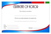 Honor Award Certificate Template 6