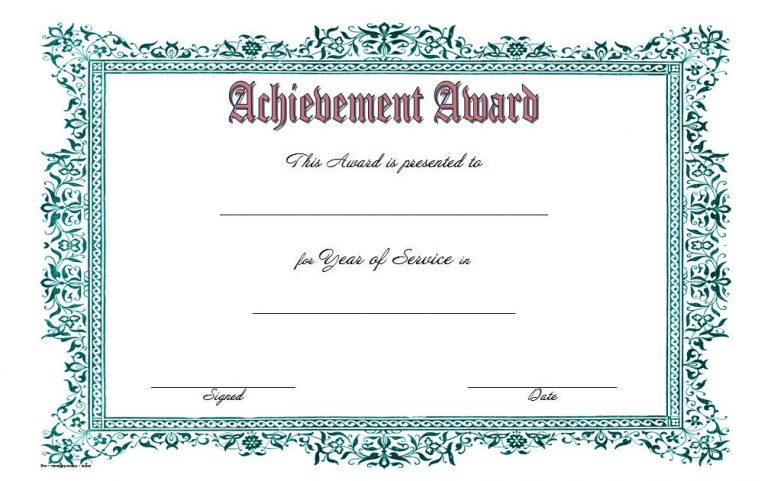 Long Service Award Certificate Template 1 | Paddle Templates