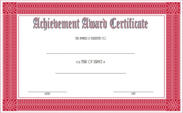 Long Service Award Certificate Template 10 Paddle Templates 9933