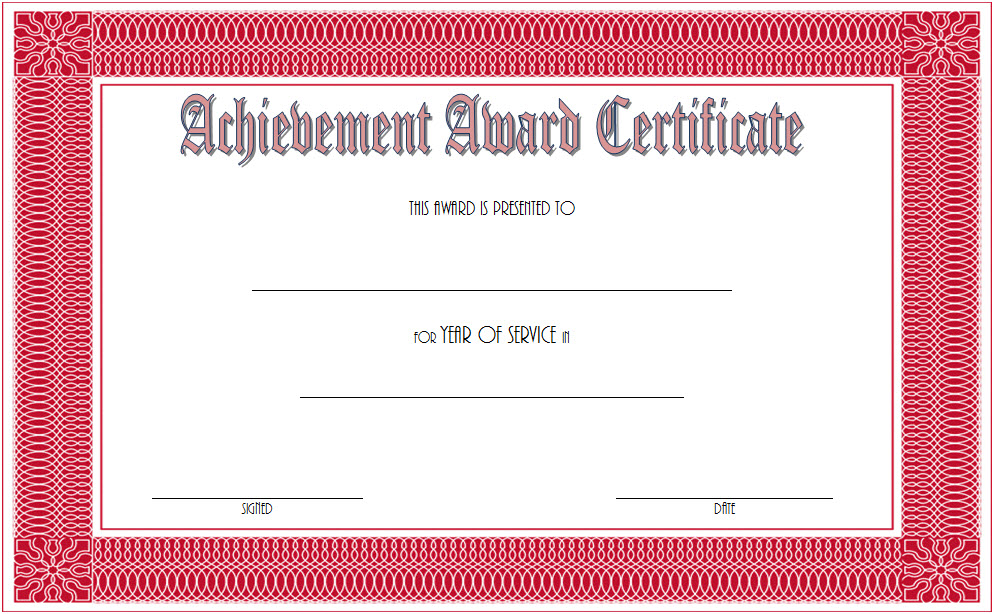 Long Service Award Certificate Template 10 Paddle Templates