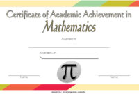 Math Achievement Certificate Template 6