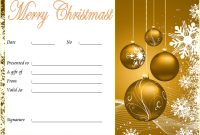 Merry Christmast Gift Certificate Template 3