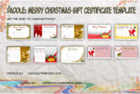 Merry Christmast Gift Certificate Templates