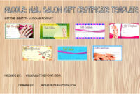 Nail Salon Gift Certificate Templates Paddle