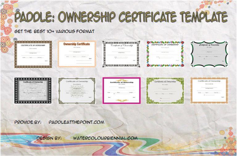 Ownership Certificate Templates - 10+ FREE Exclusive Designs