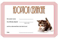 Pet Adoption Certificate Template 3