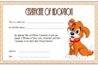Pet Adoption Certificate Template 8