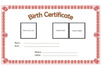 Pet Birth Certificate Template 4