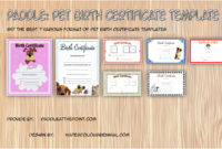 Pet Birth Certificate Templates Paddle