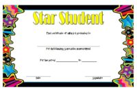 Star Student Certificate Template 2