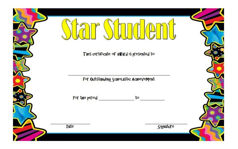 Star Student Certificate Template 2 | Paddle Templates