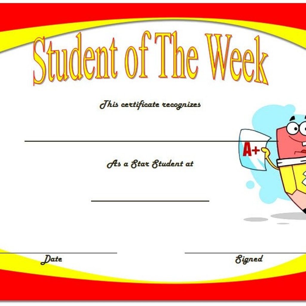10  Student of The Week Certificate Templates Best Ideas