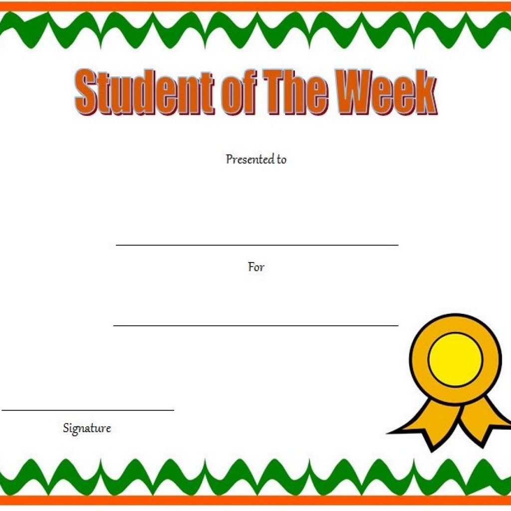 10+ Student of The Week Certificate Templates [Best Ideas]