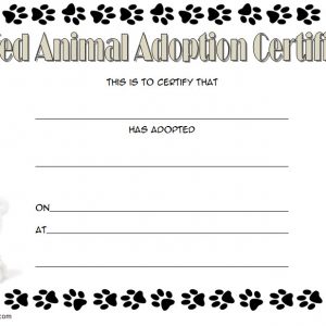 Stuffed Animal Adoption Certificate Template FREE (2020)