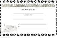 Stuffed Animal Adoption Certificate Template 2