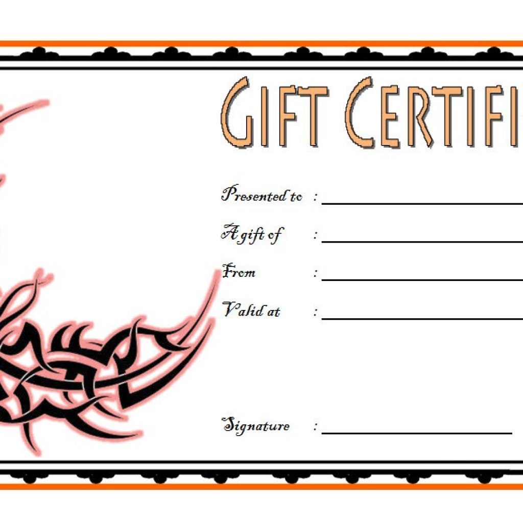 Tattoo Gift Certificate Template: 7+ Shop and Voucher Ideas