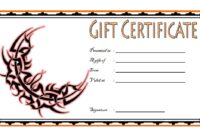Tattoo Gift Certificate 2