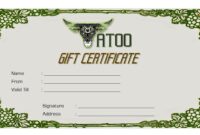 Tattoo Gift Certificate 4