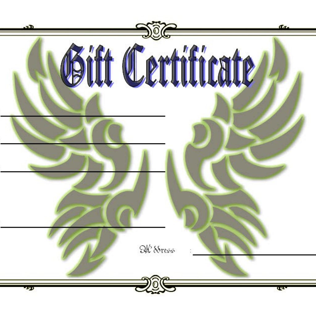 Tattoo Gift Certificate Template 7+ Shop and Voucher Ideas